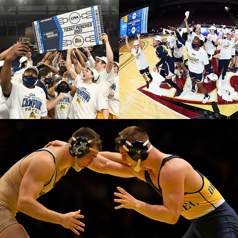 Drexel basketball and wrestling student athletes, coaches and staff recount the 2020–2021 season’s differences, delays, setbacks and triumphs. 